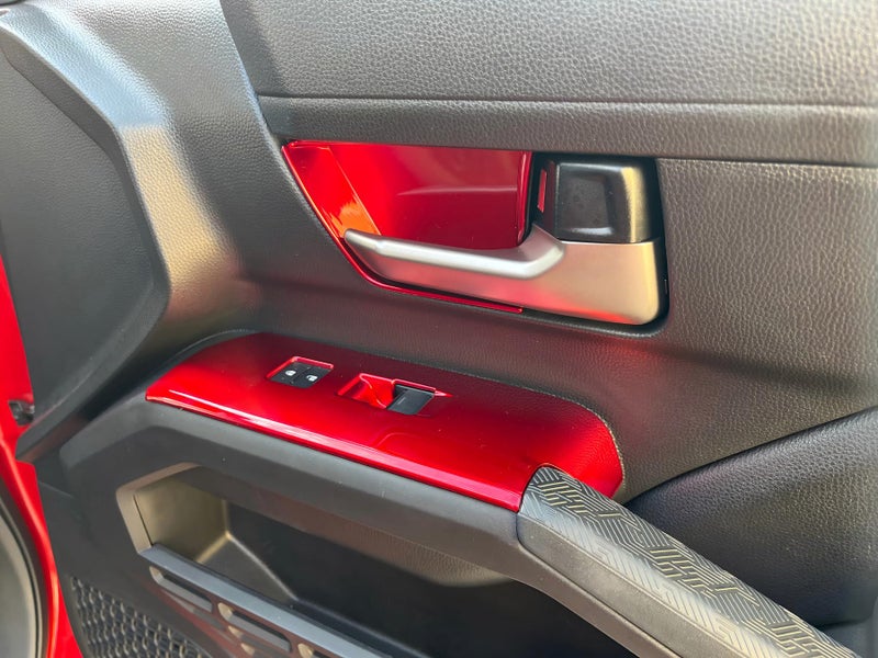BORUIEN Window Lift Panel Cover for Toyota Tacoma 2024 2025 2026 Interior Accessories (NOT Fit 4-Runner) Center Console ABS Door Handle Switch Decor Trim Dark Red - Image 4