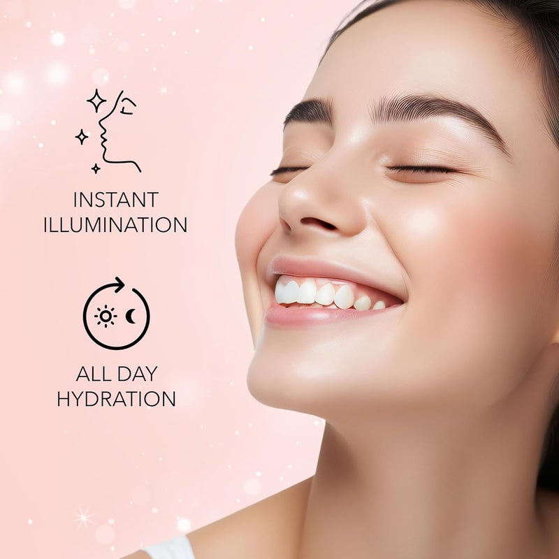 Facescanada FACESCANADA Glow  Go Combo Kit  Rose Gold Strobe Cream 30Ml  Makeup Fixer 50Ml  All Day Natural Glow  Hydrating Makeup Fixer  Illuminating  Glowing Makeup Kit 2 Pieces  - Image 4
