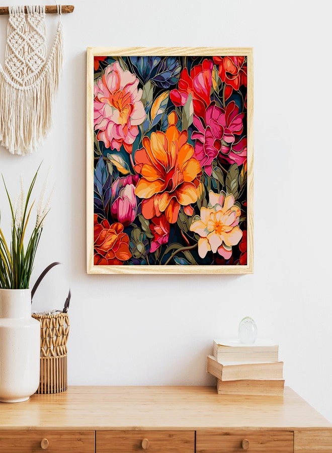 Camocin Paint by Numbers Kit for Adults Beginner, Flowers Acrylic Adult Paint by Number Kits on Canvas, Flowers Watercolor Oil Paint by Number for Adults, Perfect for Home Decor Gift 16"x16" - Image 2