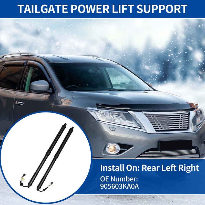 Generic X AUTOHAUX Rear Left Right Tailgate Power Lift Support for Nissan Pathfinder Platinum SL 2013-2015 Liftgate Power Hatch Shock Strut No.905603KA0A Electric Trunk Power Liftgate 1 Pair  - Image 2