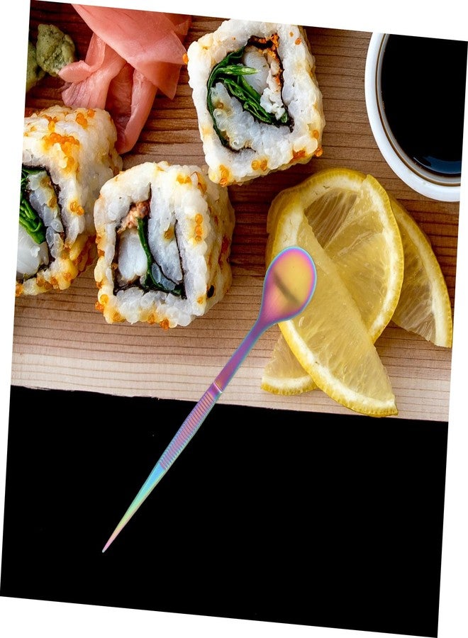 جارنيك طقم ملاعق تذوق من الفولاذ المقاوم للصدأ من جارنيك، ملقط شيف 2 في 1، عيدان طعام، أداة مطبخ متعددة الوظائف لتتبيل وشواء الطعام بسهولة - Image 3