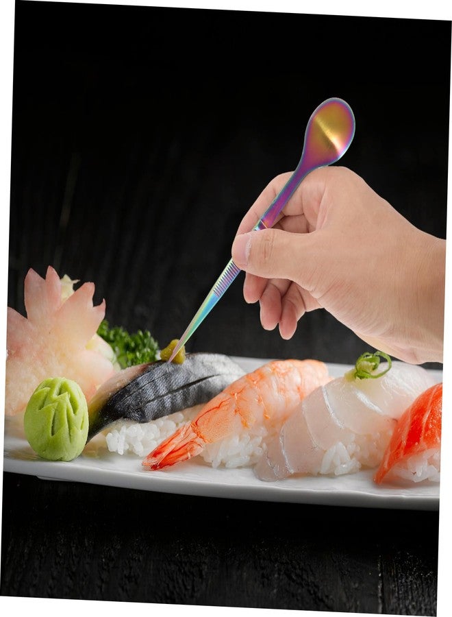 جارنيك طقم ملاعق تذوق من الفولاذ المقاوم للصدأ من جارنيك، ملقط شيف 2 في 1، عيدان طعام، أداة مطبخ متعددة الوظائف لتتبيل وشواء الطعام بسهولة - Image 5