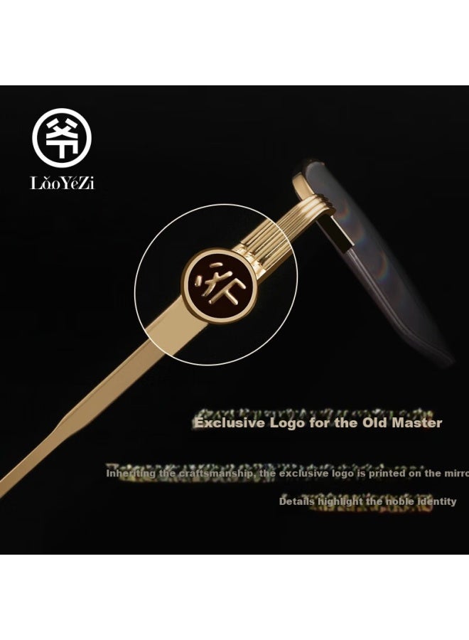 LaoYeZi Laoyezi Blue Light Blocking Reading Glasses For Men And Women High Definition Comfortable Presbyopic Glasses Gold 250 Degrees (ages 60-64) - Image 5