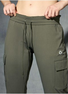 Technosport Logo Print 4-Way Stretch Joggers by Styli  - Image 1
