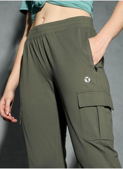 Technosport Logo Print 4-Way Stretch Joggers by Styli  - Image 4