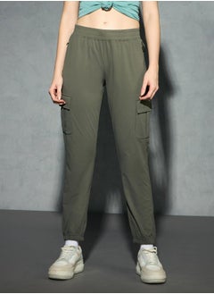 Technosport Logo Print 4-Way Stretch Joggers by Styli  - Image 5