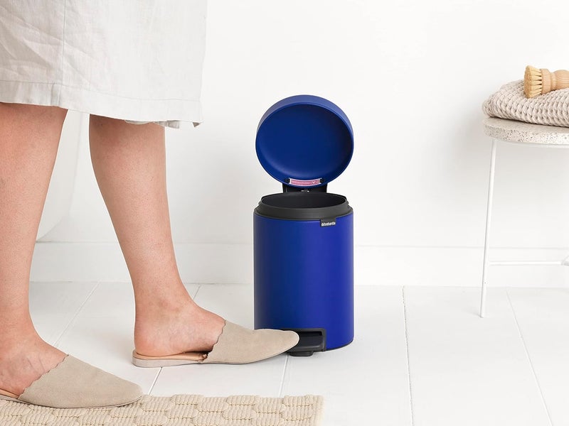 brabantia Brabantia Pedal Bins NewIcon Pedal Bin 3 litre Plastic Bucket Mineral Powerful Blue  - Image 5