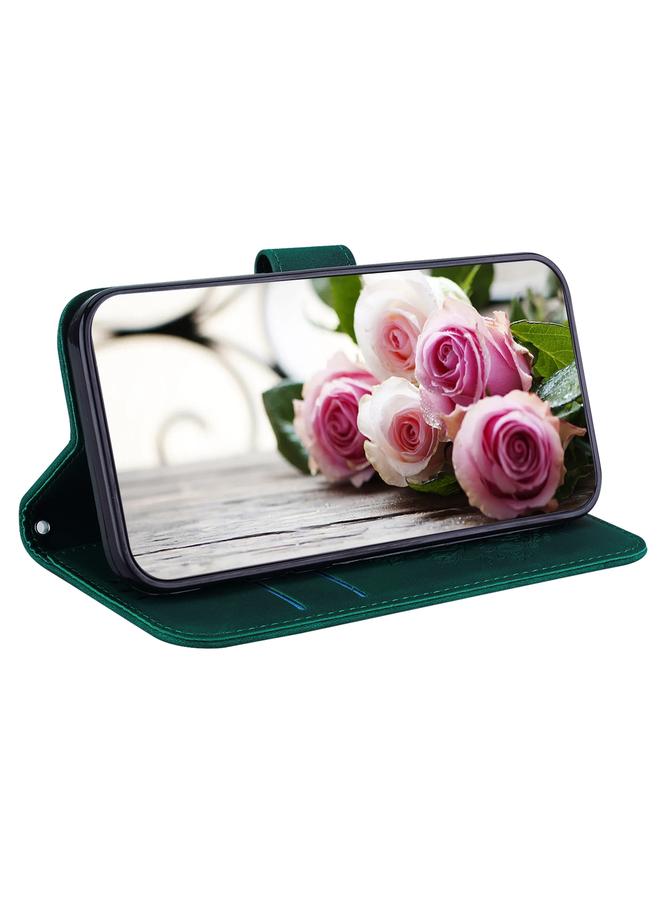 S-TOP Case For Infinix Hot 11 2022 Butterfly Rose Embossed Leather Phone Case - Image 5