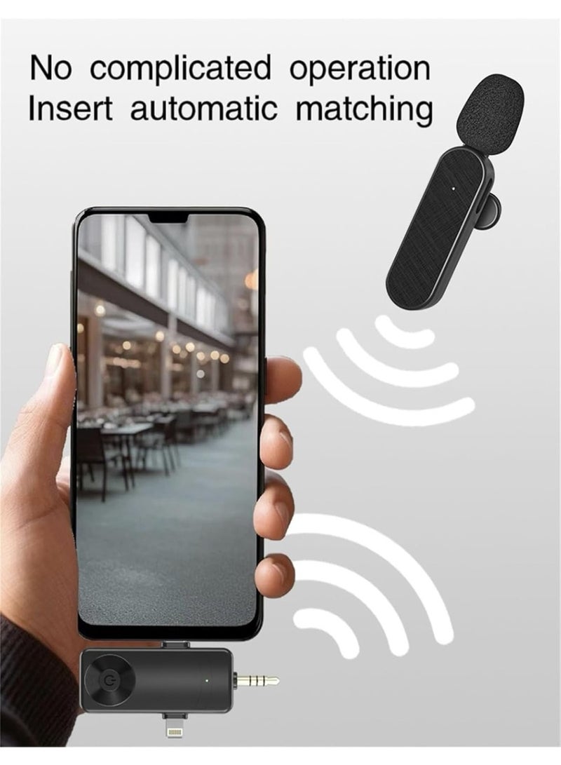 3 in 1/Four in one Wireless Lavalier Microphone for iPhone,iPad,Android,Camera,Computer,mini Noise Reduction Recording Mic Ultra-Low Delay,for Vlog/TikTok/YouTube Live Stream (4 Mic) - Image 3