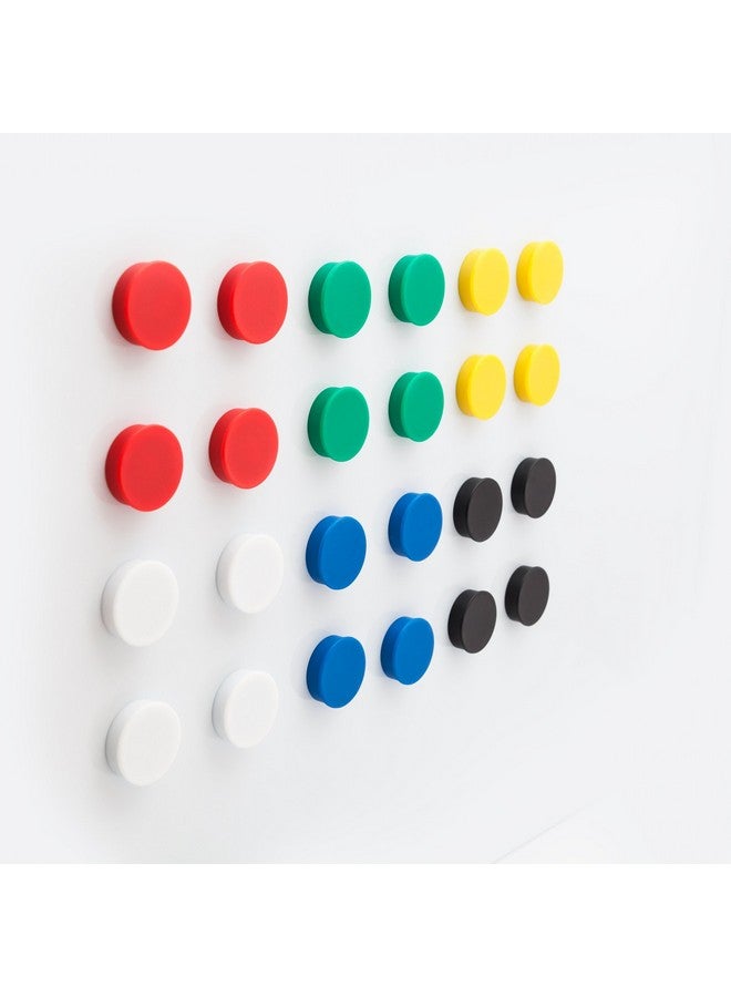 Bullseye Office Bullseye Office 24 Round Red Fridge Magnets, Button Shaped, Small Colorful Magnetic Discs for Kitchen, Cabinet or Classroom, Perfect Whiteboard Supplies for Teachers (Red)  - Image 4