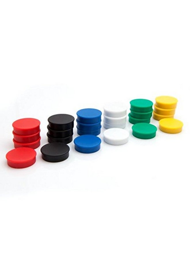 Bullseye Office Bullseye Office 24 Round Red Fridge Magnets, Button Shaped, Small Colorful Magnetic Discs for Kitchen, Cabinet or Classroom, Perfect Whiteboard Supplies for Teachers (Red)  - Image 3