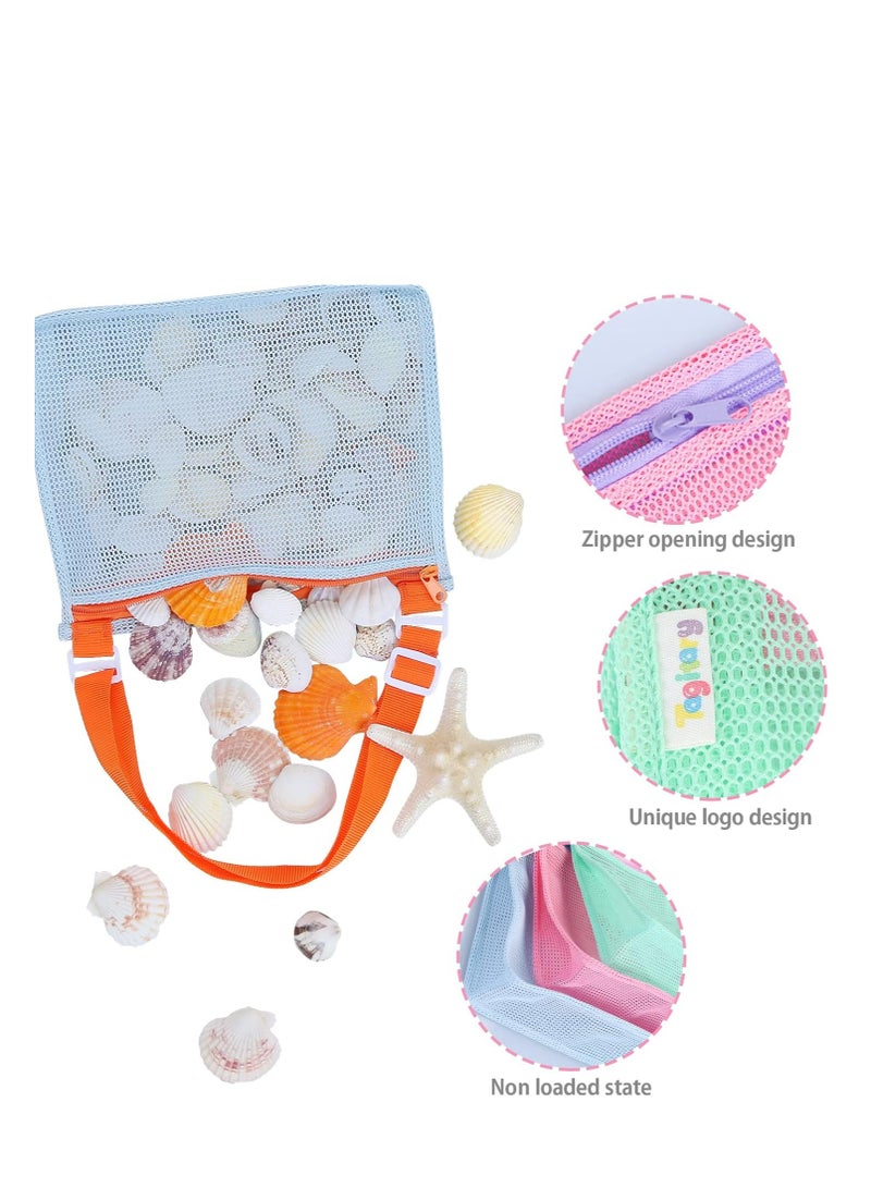 Oasisgalore Set of 3 Mesh Beach Bags for Kids, Lightweight Pool Bags for Boys & Girls (Bags Only)  - Image 3