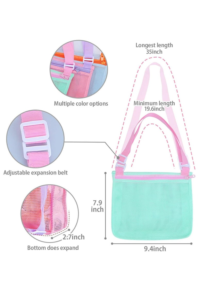 Oasisgalore Set of 3 Mesh Beach Bags for Kids, Lightweight Pool Bags for Boys & Girls (Bags Only)  - Image 4