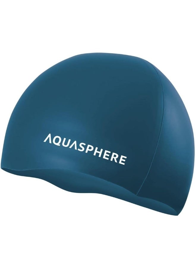 Aqua Sphere غطاء سيليكون أكوا سفير داكن أخضر أبيض - Image 1
