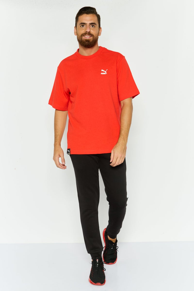 PUMA Men Sportswear Fit Short Sleeves Outdoor T-Shirt, Coral - Image 2