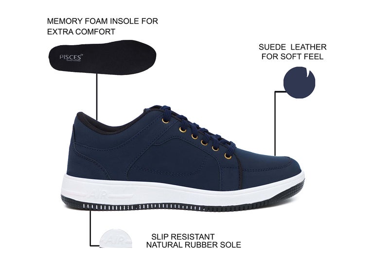Pisces Blue Synthetic Sneakers for Men - 6 UK - Image 5