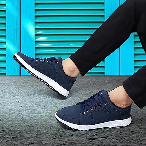 Pisces Blue Synthetic Sneakers for Men - 6 UK - Image 4