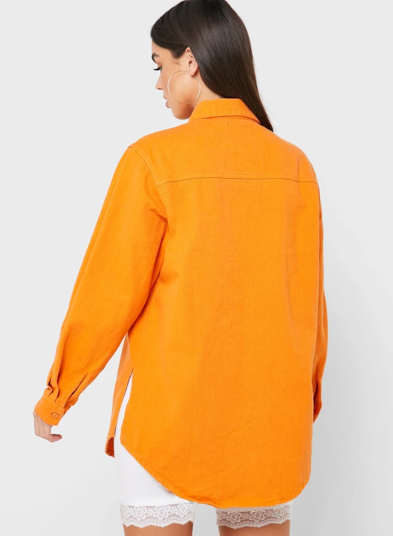 Missguided Oversized Denim Shirt Co-Ord