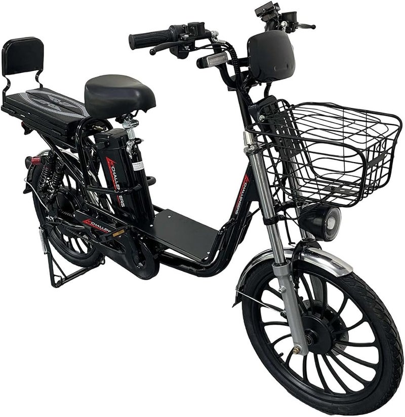 Challengers 60V 1000W High Speed Electric Bike with 20, 000 Mah Lithium Battery, Black - Image 4