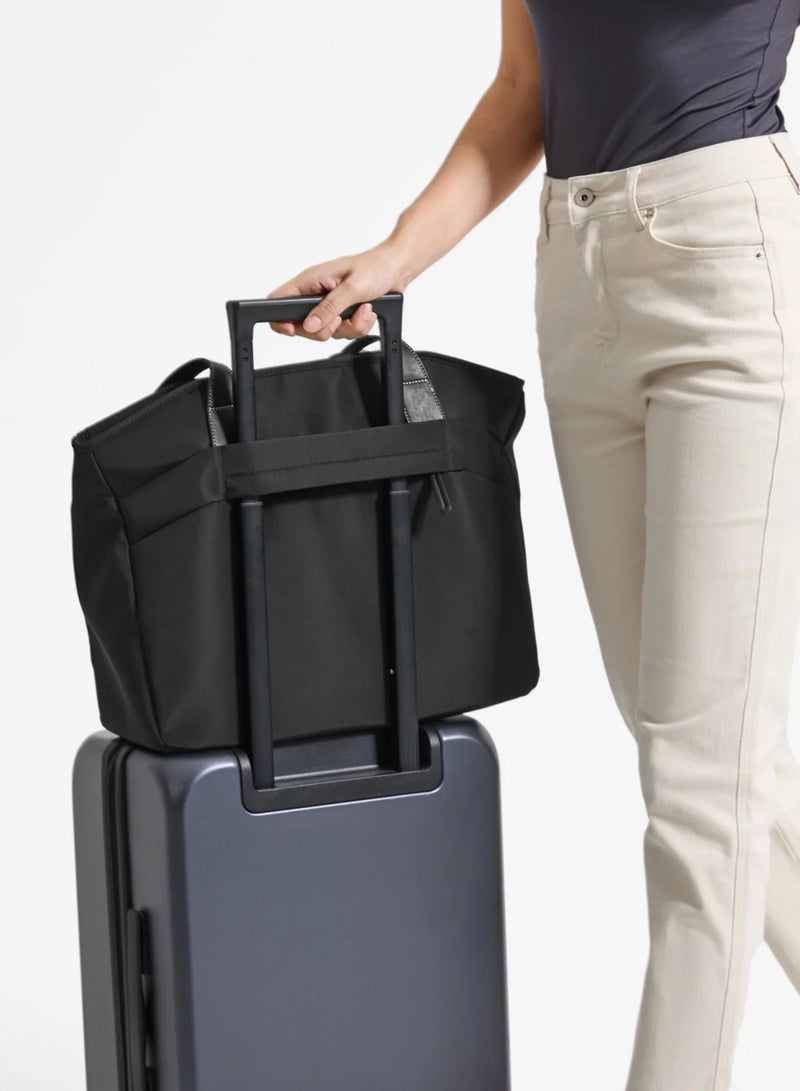 Tomtoc Versatile-T23 16-Inch Laptop Tote Bag for Women & Men – 12.5L Eco-Friendly Water-Resistant Black Shoulder Bag with Padded Compartment for MacBook, Travel, Work, Office - Image 3