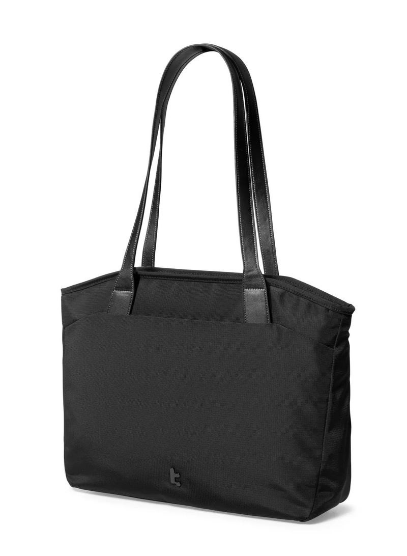 Tomtoc Versatile-T23 16-Inch Laptop Tote Bag for Women & Men – 12.5L Eco-Friendly Water-Resistant Black Shoulder Bag with Padded Compartment for MacBook, Travel, Work, Office - Image 4