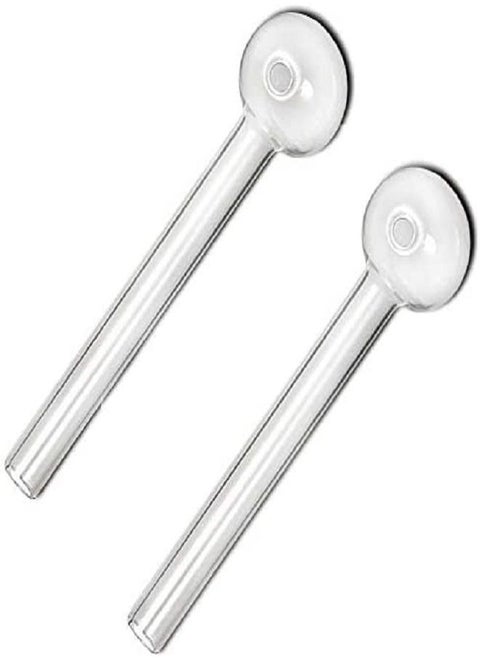 Transparent Glass Reusable Drinking Straw 2 Pieces
