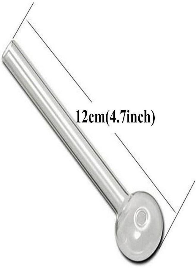Transparent Glass Reusable Drinking Straw 2 Pieces