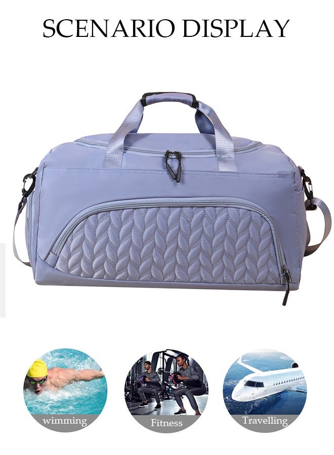 DUNISO Gym Bag For Womens Mens With Shoes Compartment And Wet Pocket Travel Duffel Bag For Women For Plane Sport Gym Tote Bags Swimming Yoga Waterproof Weekend Overnight Bag Carry On Bag Hospital Holdalls  - Image 5