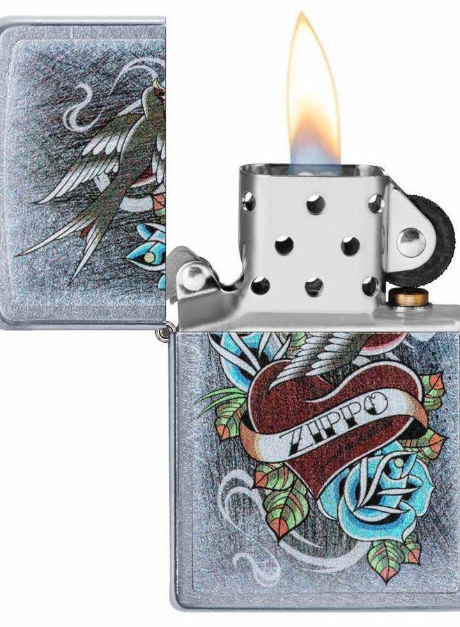 Zippo Lighters 29874 207 Vintage Tattoo Mechanical Lighter, Silver - Image 3