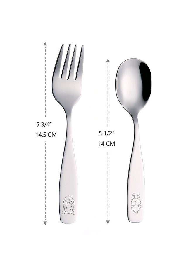 Annova Kids Silverware 6 Pieces Children'S Safe Flatware Set Stainless Steel 3 X Forks 3 X Children Dinner Spoons Toddler Utensils Metal Cutlery Set For Lunchbox (Engraved Dog Bunny) - pzsku/Z2E10EB34DED5642818AFZ/45/_/1720692807/770cf6c1-95c2-43ee-aa1a-71ec5a416543