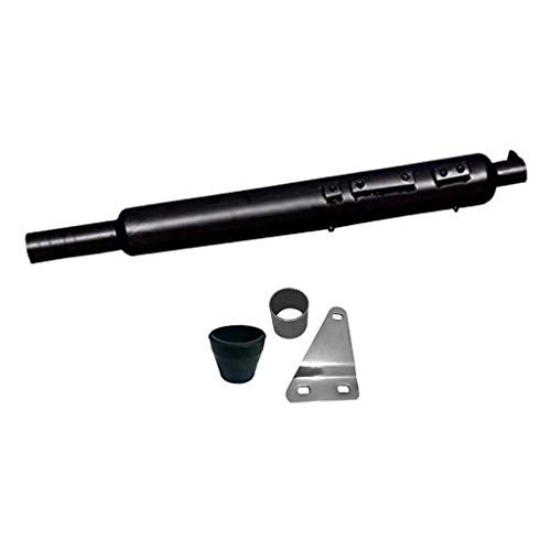 Dhe Best SIL55 Bike Silencer Exhaust Customized Long Bottle Punjab Dholki Full Black for RE Standard Bullet 350 Twin Spark. - Image 1
