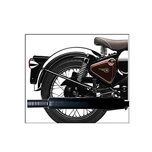 Dhe Best SIL55 Bike Silencer Exhaust Customized Long Bottle Punjab Dholki Full Black for RE Standard Bullet 350 Twin Spark. - Image 3