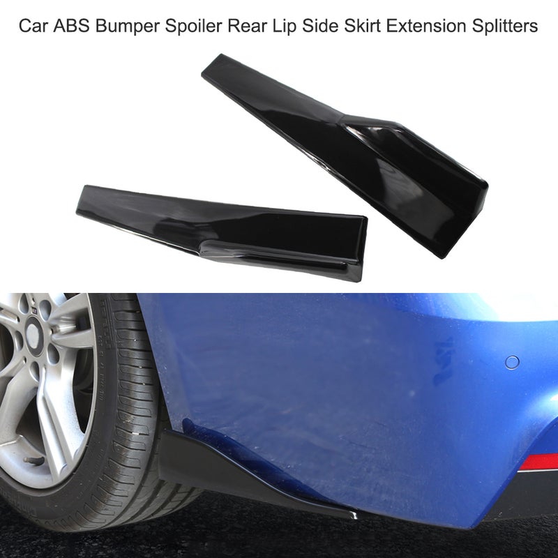 Car ABS Bumper Spoiler Rear Lip Side Skirt Extension Splitters Side Fender Fins - Image 4
