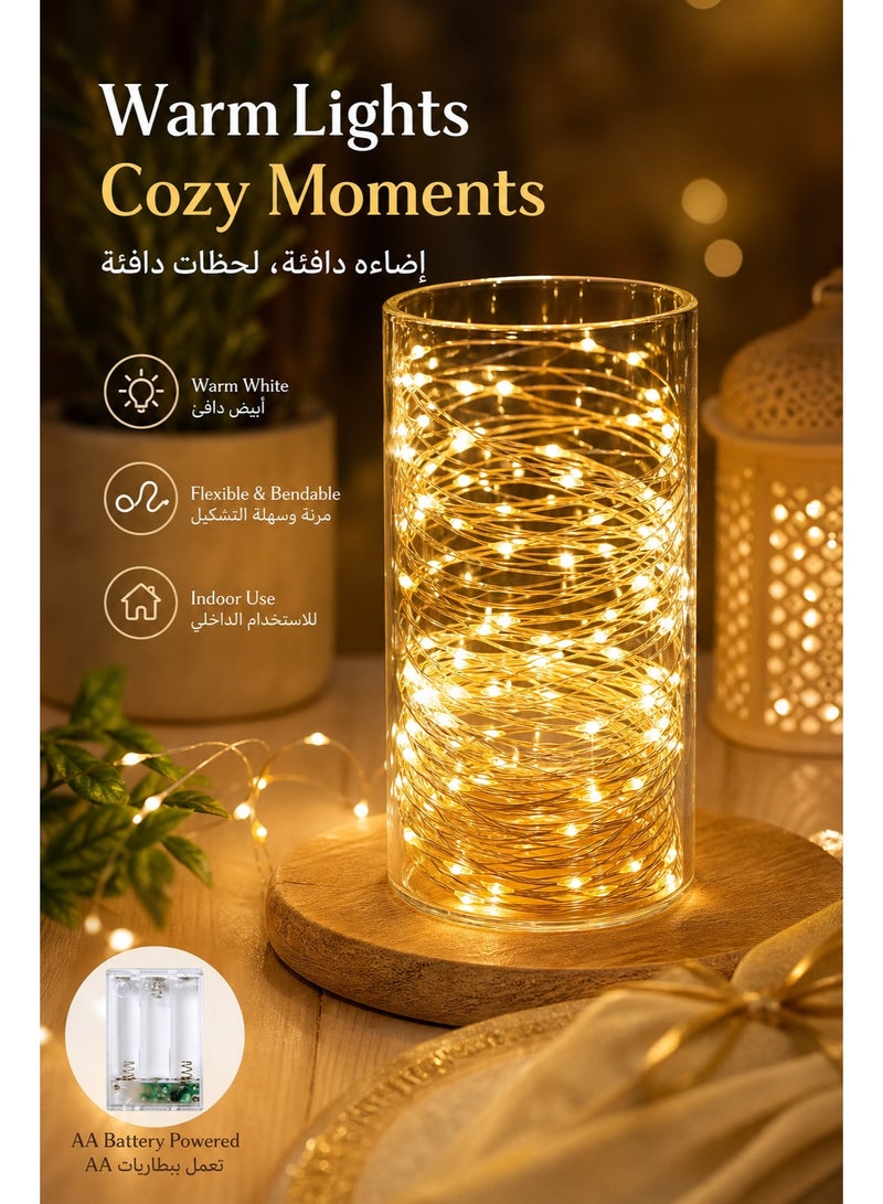 50 Fairy Lights Indoor, Bedroom Twinkle Lights, String Lights Indoor, PVC Waterproof Energy-Saving Eye-Caring Warm Soft Lamp for Ramadan & Festival, Living Room Courtyard, Young People, Mothers, Homestays, Hotels & Cafes, (50CM) - Image 1