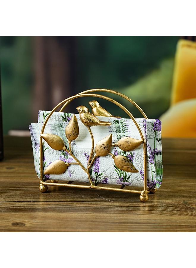 Bluejw Light Luxury Metal Tissue Holder Household Creative Leaf Shape Tissue Holder Hotel Homestay Restaurant High-end Napkin Holder  - Image 4
