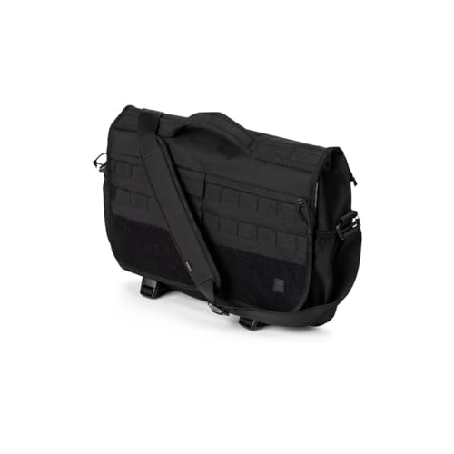 5.11 Tactical Overwatch Messenger Bag, EDC Laptop Carrying Case with Shoulder Strap, Black, 18L, Style 56648ABR - Image 1