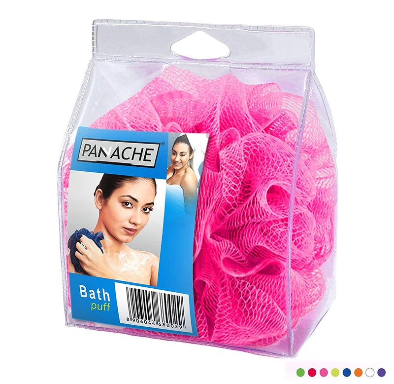 PANACHE Round Bath Sponge Loofah Baby Pink - Image 2