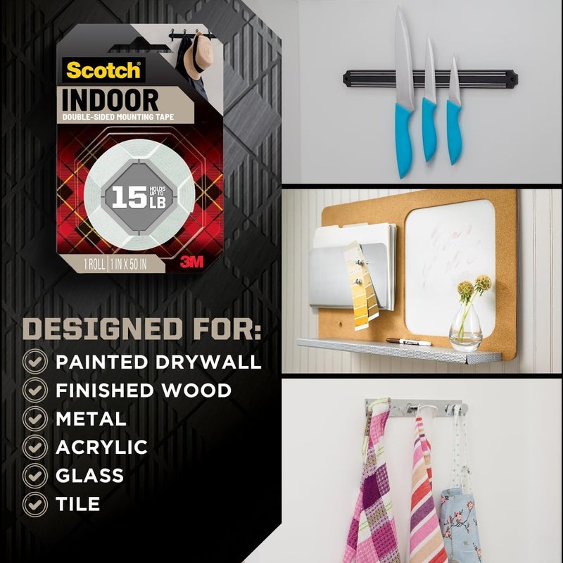 Scotch  3M Scotch Fix Double Side Mounting Tape 7kg (25mmx1.5m) - Image 4