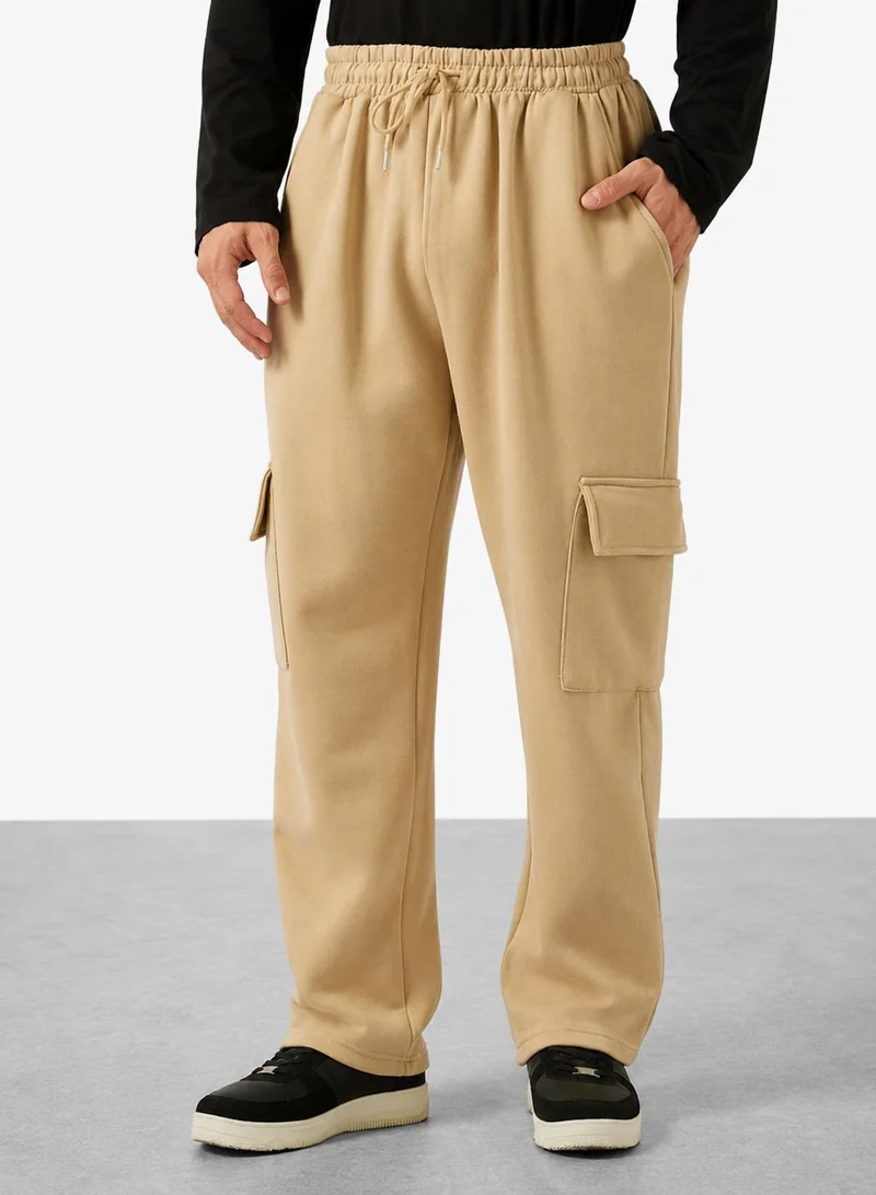 Seventy Five Basics Oversized Fit Cargo Joggers with Elasticated Hem