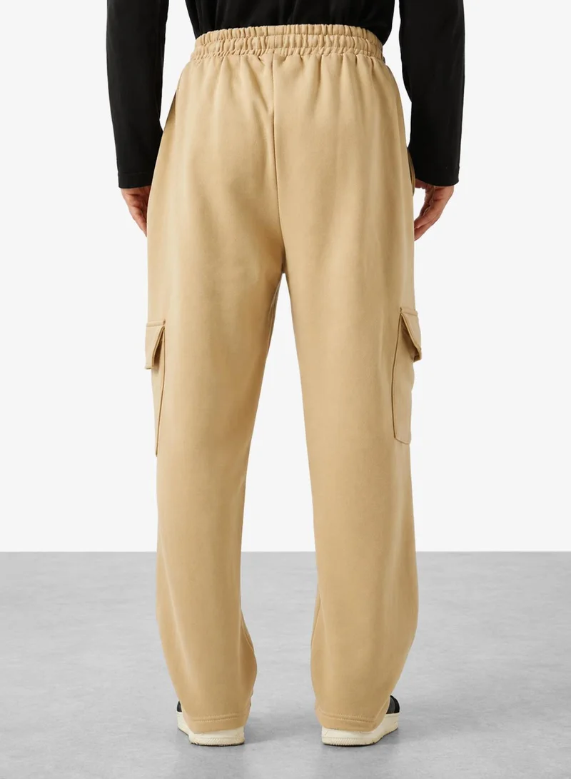 Seventy Five Basics  Oversized Fit Cargo Joggers with Elasticated Hem for Men | Best Price UAE