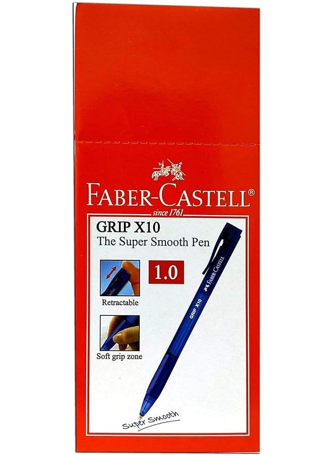FABER-CASTELL - Grip X10 Ballpoint Pen Blue - Image 1