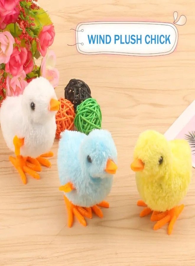 TONIRY Bunny and Jumping Chick Wind Up Toys Novelty Chicken Hopping Windup Toy for Kids Toddlers Adult Easter Egg Hunt Basket Stocking Stuffers Party Gifts (Jumping Chiken-4 PIC) - Image 3