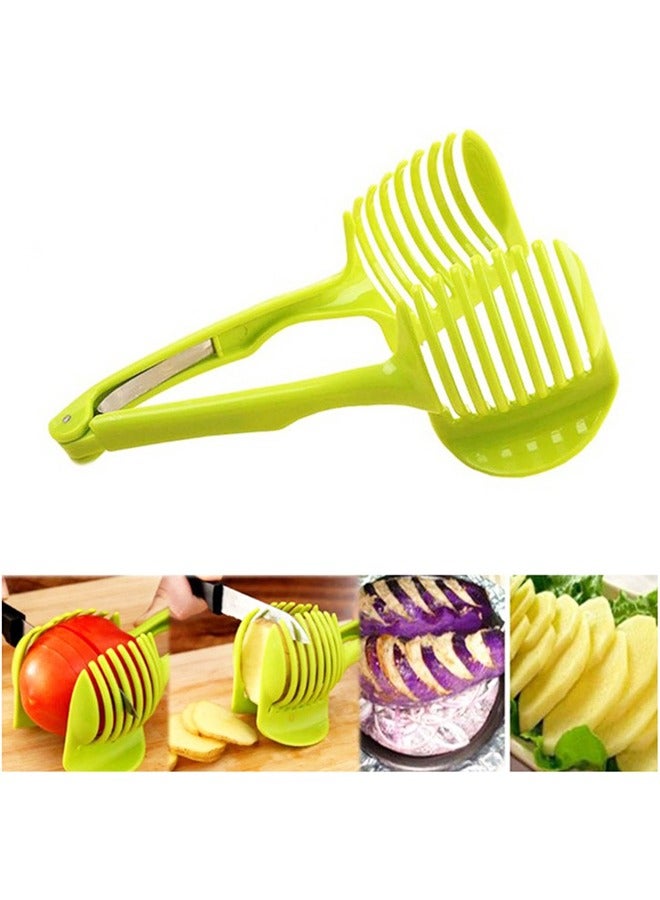 Tomato Slicers For Home Use, Onion Holder For Slicing Plastic Kitchen Cutting Aid Holder Tools For Soft Skin Fruits And Vegetables,Household Kitchen Tools  - Image 1