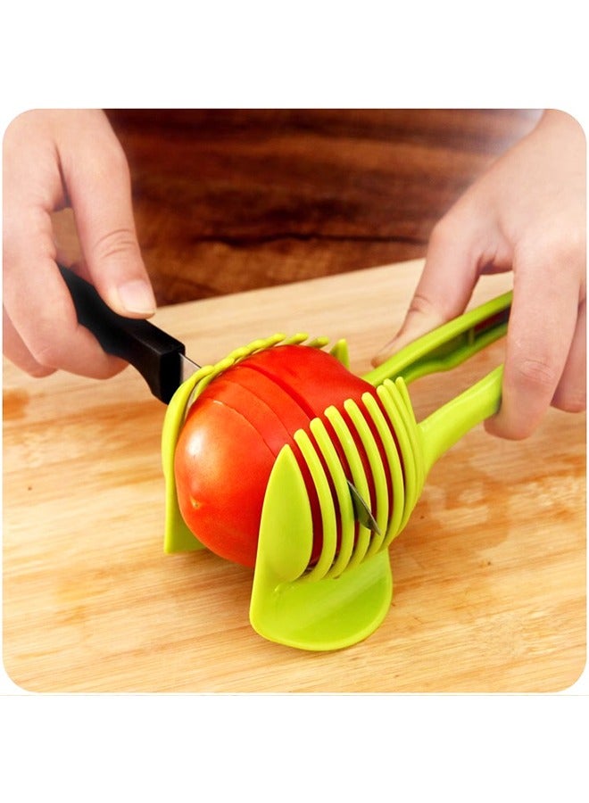 Tomato Slicers For Home Use, Onion Holder For Slicing Plastic Kitchen Cutting Aid Holder Tools For Soft Skin Fruits And Vegetables,Household Kitchen Tools  - Image 5