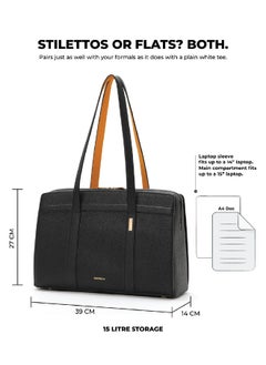 Mokobara MOKOBARA The Celeste Tote Bag | Lightweight for Daily use and Work with Luggage Sleeve and 14" Laptop Compartment with Magnetic Closure for Women (Crypto)  - Image 3