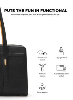 Mokobara MOKOBARA The Celeste Tote Bag | Lightweight for Daily use and Work with Luggage Sleeve and 14" Laptop Compartment with Magnetic Closure for Women (Crypto)  - Image 4