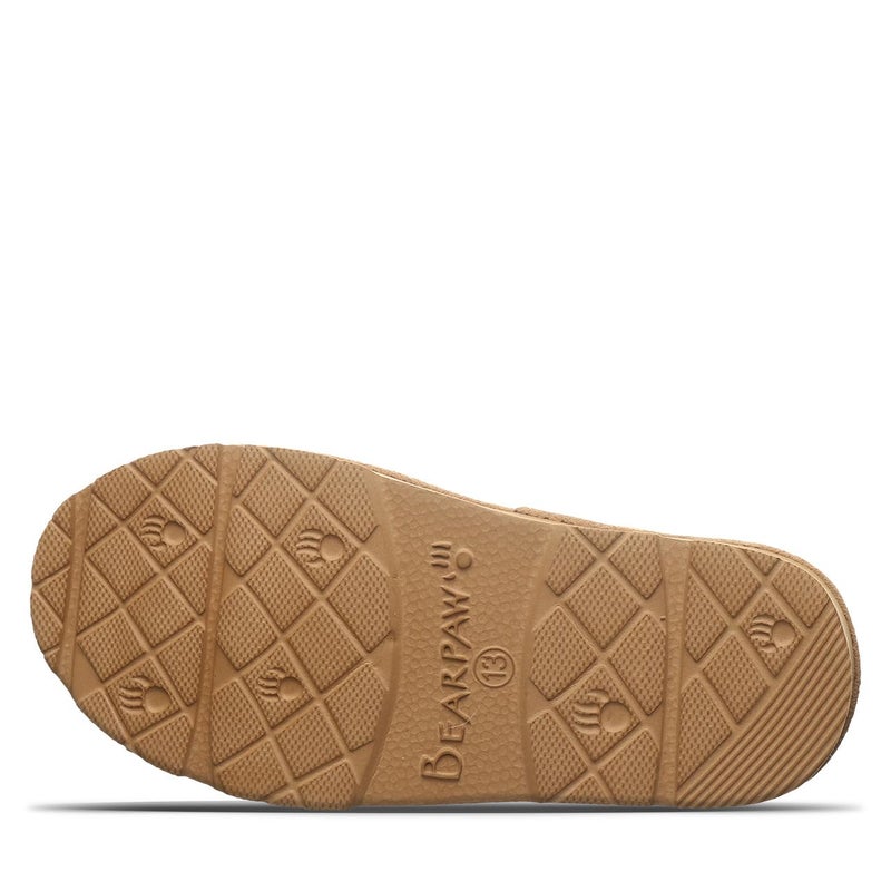 BEARPAW Martis Youth Slipper Iced Coffee Size 4 | Kid's Cozy Footwear | Comfortable & Lightweight Indoor & Outdoor Slipper - Image 4