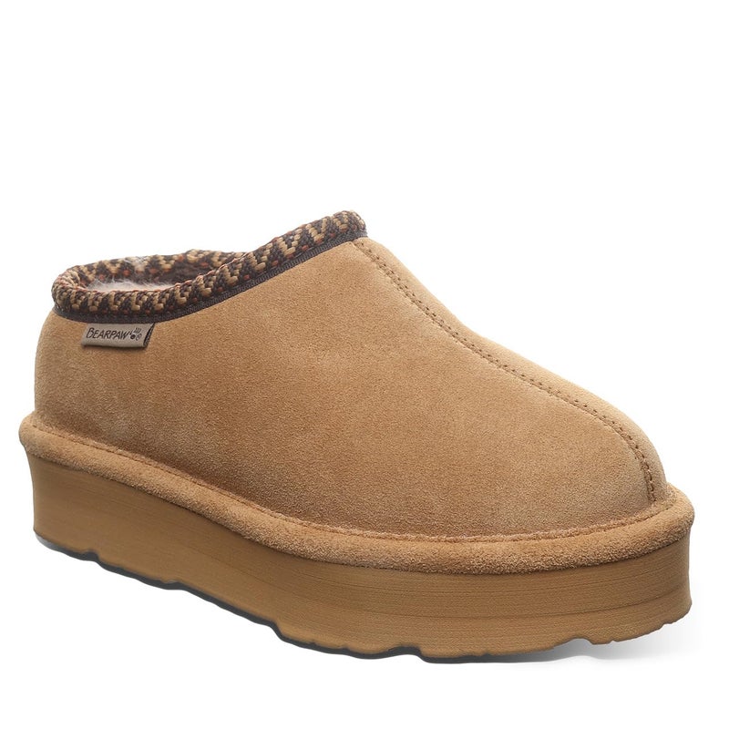 BEARPAW Martis Youth Slipper Iced Coffee Size 4 | Kid's Cozy Footwear | Comfortable & Lightweight Indoor & Outdoor Slipper - Image 2