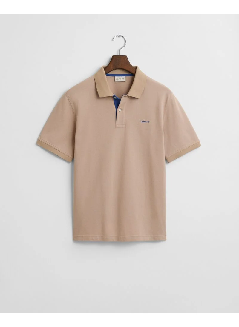 غانت Contrast Piqué Polo Shirt