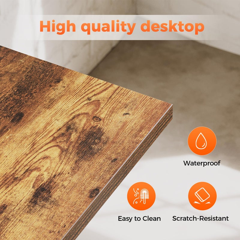 Mericonia Rolling Computer Desk with Wheels, Gaming Desk for Small Spaces, Modern Simple Style Table for Home Office, Study Writing Table - Image 5